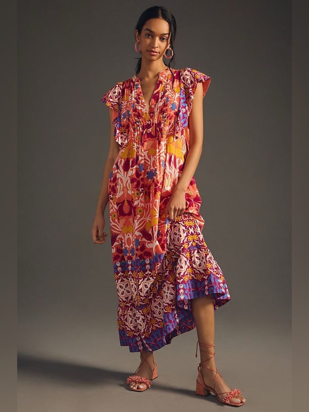 Maeve Anthropologie The Cassandra Maxi Dress Size Small